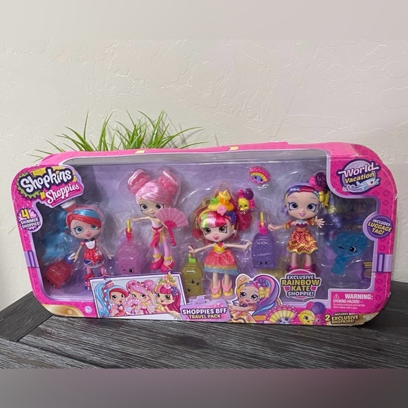 Shopkins SHOPPIES BFF Travel Pack World Vacation Exclusive Rainbow